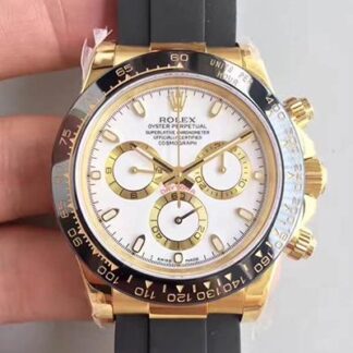 AAA Replica Rolex Daytona Cosmograph 116515LN AR Factory Swiss ETA4130 Yellow Gold White Dial Mens Watch