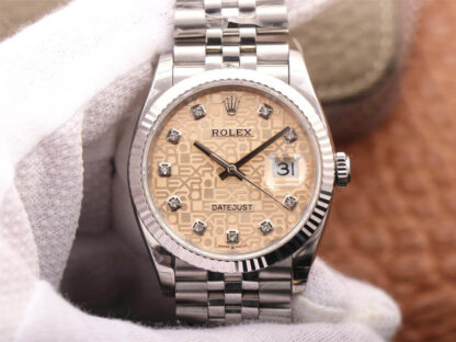 AAA Replica Rolex Datejust M126234-0023 EW Factory Yellow Dial Mens Watch