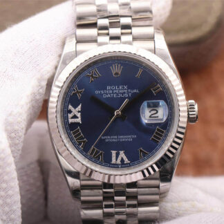 AAA Replica Rolex Datejust 126234 EW Factory Stainless Steel Blue Dial Mens Watch