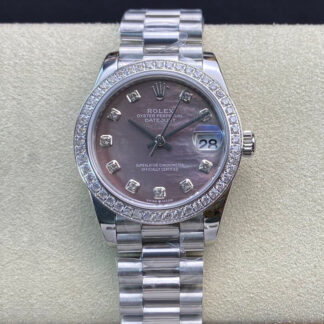 AAA Replica Rolex Datejust M178384-0019 31MM EW Factory Diamond Dial Ladies Watch