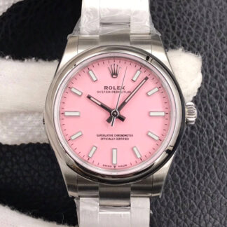 AAA Replica Rolex Oyster Perpetual M277200-0009 31MM EW Factory Pink Dial Ladies Watch