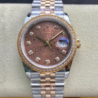 AAA Replica Rolex Datejust M126281RBR-0013 BP Factory Diamond Brown Dial Ladies Watch