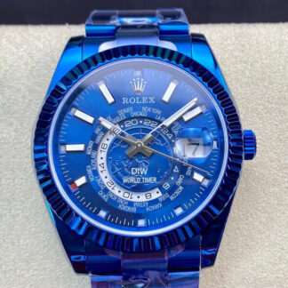 AAA Replica Rolex Sky Dweller 40MM WWF Factory DIW Stainless Steel Blue Dial Mens Watch