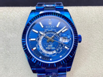 AAA Replica Rolex Sky Dweller 40MM WWF Factory DIW Stainless Steel Blue Dial Mens Watch