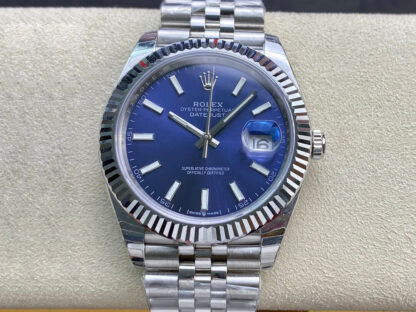 AAA Replica Rolex Datejust M126334-0002 EW Factory Stainless Steel Blue Dial Mens Watch