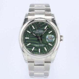 AAA Replica Rolex Datejust M126200-0020 EW Factory Green Palm Leaf Dial Mens Watch