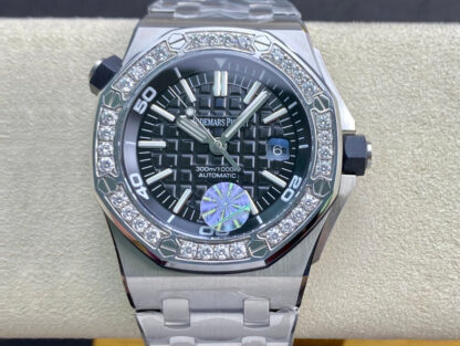 AAA Replica Audemars Piguet Royal Oak Offshore 15703 JF Factory Diamond-set Bezel Mens Watch