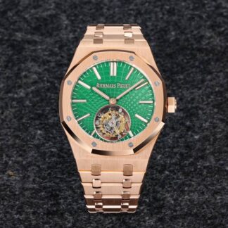 AAA Replica Audemars Piguet Royal Oak Tourbillon 26533OR.OO.1220OR.01 R8 Factory Green Dial Mens Watch