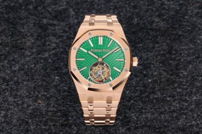 AAA Replica Audemars Piguet Royal Oak Tourbillon 26533OR.OO.1220OR.01 R8 Factory Green Dial Mens Watch