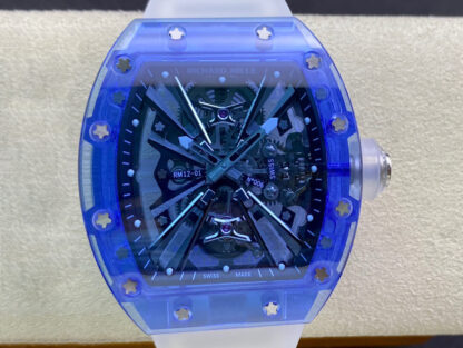 AAA Replica Richard Mille RM12-01 RM Factory Tourbillon Sapphire Clear Version Mens Watch