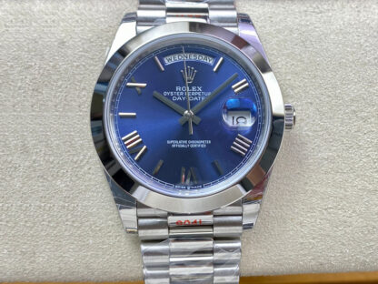 AAA Replica Rolex Day Date M228206-0015 EW Factory Blue Dial Mens Watch