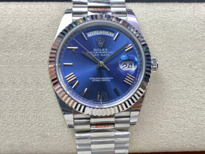 AAA Replica Rolex Day Date M228236-0007 EW Factory Blue Dial Mens Watch