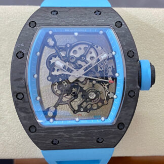 AAA Replica Richard Mille RM-055 BBR Factory Blue Strap Mens Watch