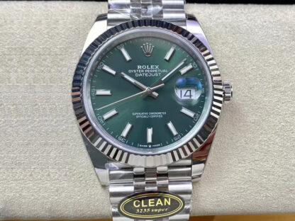 AAA Replica Rolex Datejust M126334-0027 Clean Factory Mint Green Dial Mens Watch