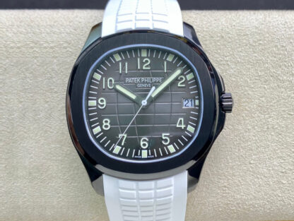 AAA Replica Patek Philippe Aquanaut PP5167 ZF Factory DLC White Strap Mens Watch