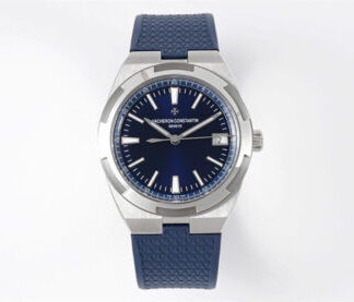 AAA Replica Vacheron Constantin Overseas 4500V PPF Factory Blue Rubber Strap Mens Watch