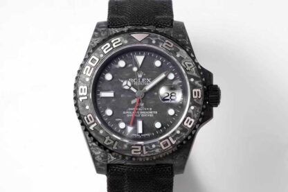 AAA Replica Rolex GMT-MASTER II Diw Carbon Fiber Black Fabric Strap Mens Watch | aaareplicawatches.is