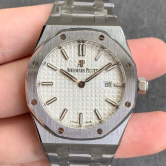 AAA Replica Audemars Piguet Royal Oak 67651ST JF Factory Silver Dial Ladies Watch