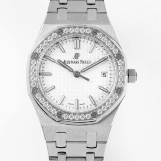 AAA Replica Audemars Piguet Royal Oak 77350ST 8F Factory Silver Dial Ladies Watch