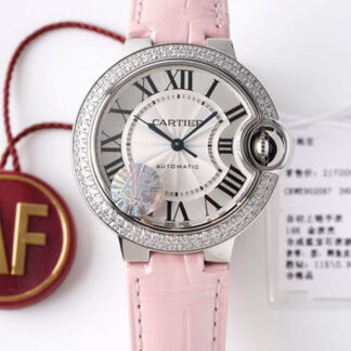 AAA Replica Ballon Bleu De Cartier 33MM WE902067 AF Factory Silver Dial Ladies Watch