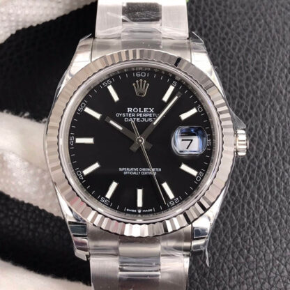 AAA Replica Rolex Datejust M126334-0017 VS Factory Black Dial Mens Watch