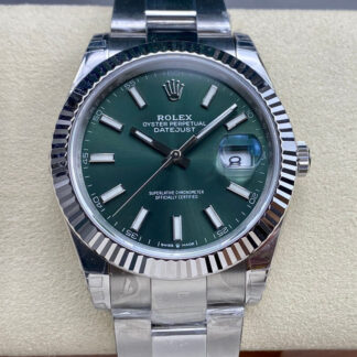 AAA Replica Rolex Datejust M126334-0028 VS Factory Green Dial Mens Watch