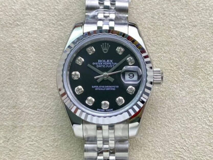 AAA Replica Rolex Datejust 279174 28MM BP Factory Black Dial Ladies Watch