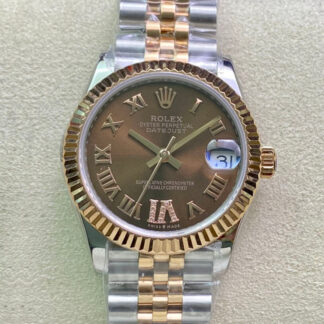 AAA Replica Rolex Datejust M278271-0004 31MM EW Factory Brown Dial Ladies Watch