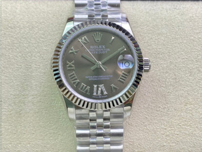 AAA Replica Rolex Datejust M278274-0028 31MM EW Factory Gray Dial Ladies Watch