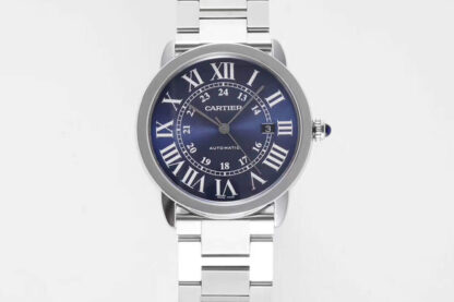 AAA Replica RONDE DE CARTIER WSRN0023 AF Factory Blue Dial Mens Watch