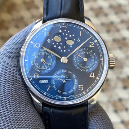 AAA Replica IWC Portuguese Perpetual Calendar IW503401 APS Factory Blue Dial Mens Watch