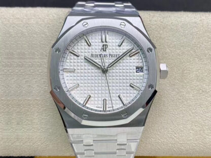 AAA Replica Audemars Piguet Royal Oak 15500ST.OO.1220ST.04 ZF Factory V2 Version White Dial Mens Watch