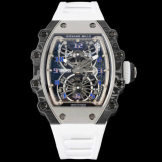 AAA Replica Richard Mille RM21-01 RM Factory Tourbillon Carbon Fiber Bezel Mens Watch