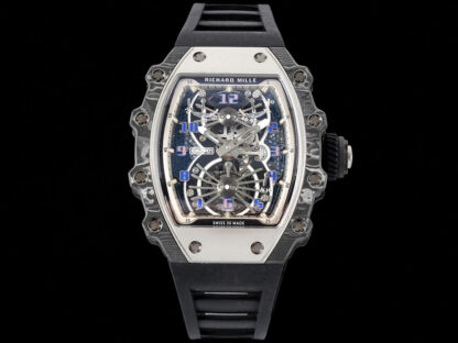 AAA Replica Richard Mille RM21-01 RM Factory Tourbillon Skeleton Dial Black Strap Mens Watch