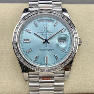 AAA Replica Rolex Day Date M228396TBR-0002 GM Factory Ice Blue Dial Mens Watch