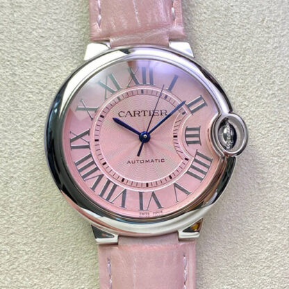 AAA Replica Ballon Bleu De Cartier 36MM WSBB0007 3K Factory Leather Strap Ladies Watch