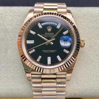 AAA Replica Rolex Day Date 228238a EW Factory V2 Black Dial Mens Watch