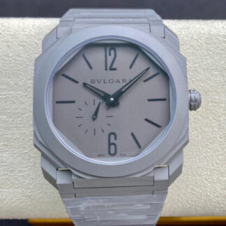 AAA Replica Bvlgari Octo Finissimo 102713 BGO40C14TTXTAUTO BV Factory Silver Gray Dial Mens Watch