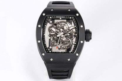 AAA Replica Richard Mille RM-055 BBR Factory V2 Black Ceramic Case Mens Watch