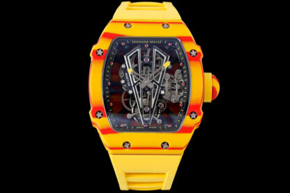 AAA Replica Richard Mille RM27-03 Rafael Nadal Tourbillon RM Factory Yellow Rubber Strap Mens Watch