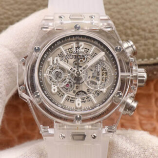 AAA Replica Hublot Big Bang 411.JX.4802.RT White Transparent Dial Mens Watch