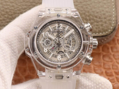 AAA Replica Hublot Big Bang 411.JX.4802.RT White Transparent Dial Mens Watch