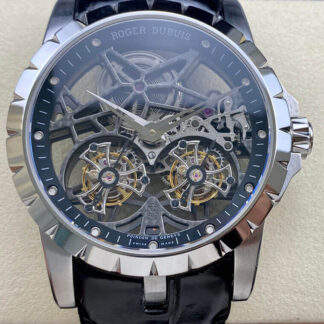 AAA Replica Roger Dubuis Excalibur RDDBEX0396 YS Factory Skeleton Double Tourbillon Dial Mens Watch