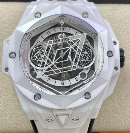 AAA Replica Hublot Big Bang Sang Bleu II 418.HX.2001.RX.MXM21 BB Factory White Ceramics Mens Watch