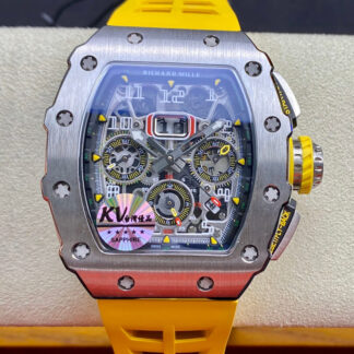 AAA Replica Richard Mille RM011 FELIPE MASSA KV Factory Titanium Steel Case Mens Watch