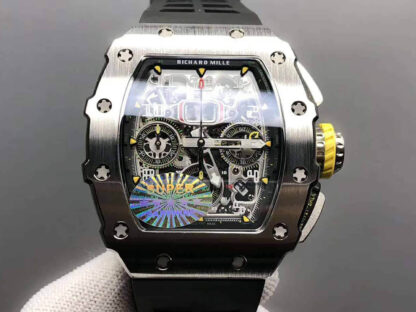 AAA Replica Richard Mille RM11-03 KV Factory Titanium Case Rubber Strap Mens Watch