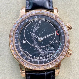 AAA Replica Patek Philippe Grand Complications 6104R-001 AI Factory Sky Moon Black Dial