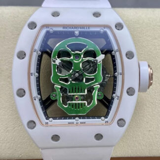 AAA Replica Richard Mille RM52-01 Tourbillon YS Factory Green Skull Dial | aaareplicawatches.is