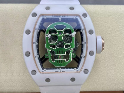 AAA Replica Richard Mille RM52-01 Tourbillon YS Factory Green Skull Dial | aaareplicawatches.is