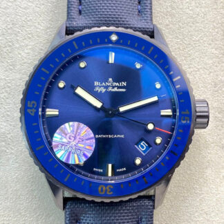 AAA Replica Blancpain Fifty Fathoms 5000-0240-O52A GF Factory Blue Bezel Mens Watch | aaareplicawatches.is